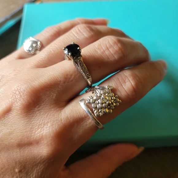 ♥SOLD♥️1885 Tiffany & Company Forget Me Not Spoon Ring in Sterling Silver #15 - Picture 13 of 16